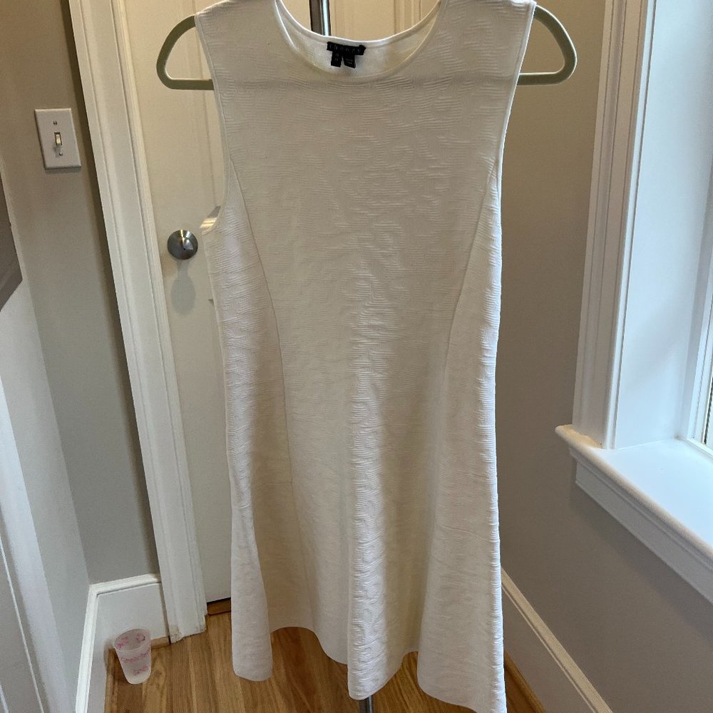 Theory White Knit stretch dress